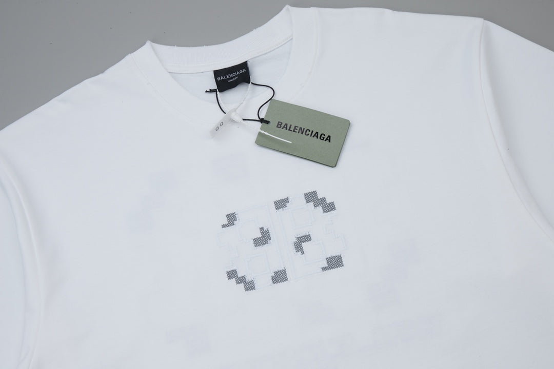 250520 New embroidered color-blocking process T-shirt