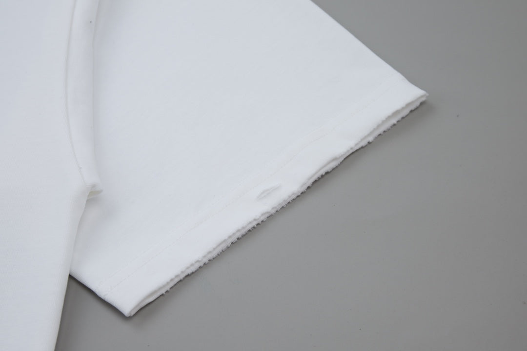 250520 New embroidered color-blocking process T-shirt