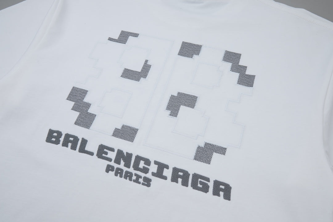 250520 New embroidered color-blocking process T-shirt