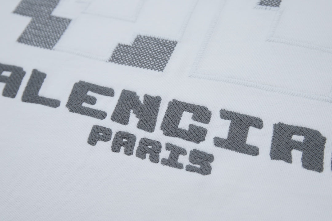 250520 New embroidered color-blocking process T-shirt