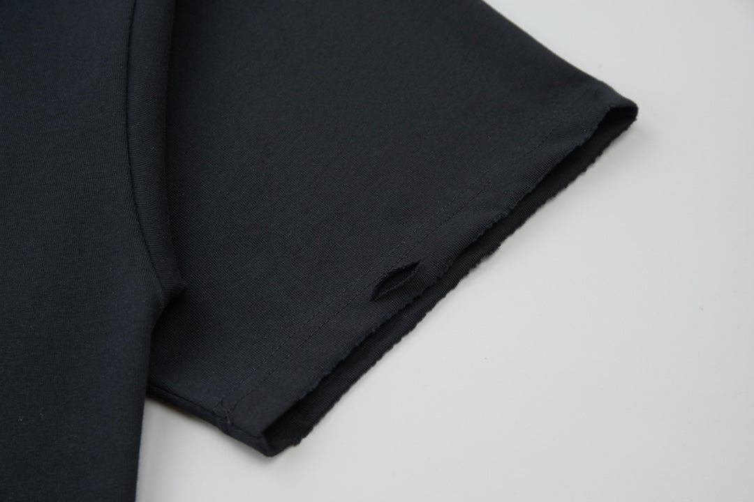 250520 New embroidered color-blocking process T-shirt