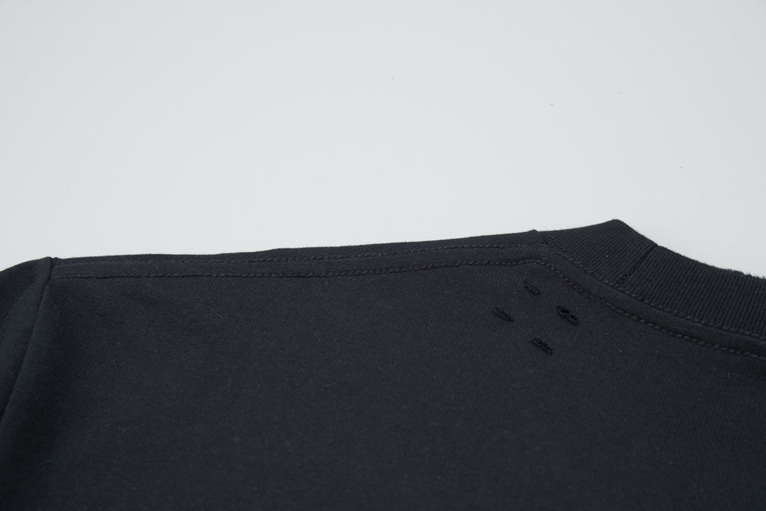 250520 New embroidered color-blocking process T-shirt