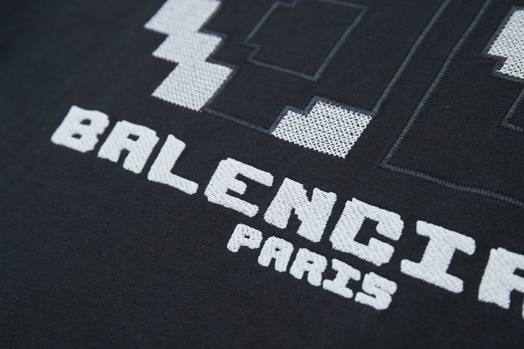 250520 New embroidered color-blocking process T-shirt
