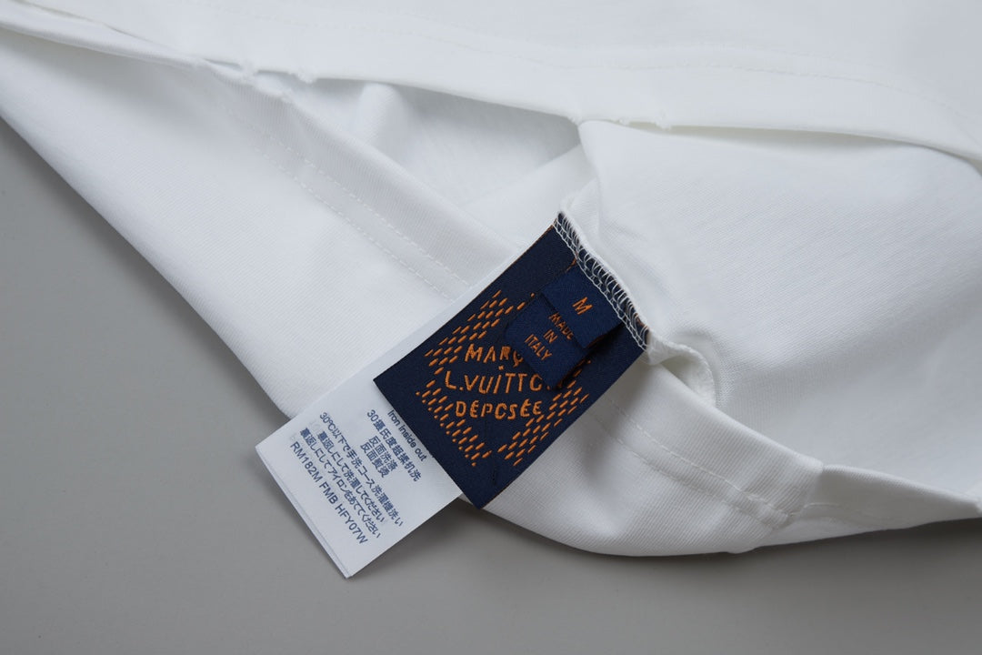 250527 New denim patchwork and embroidery T-shirt