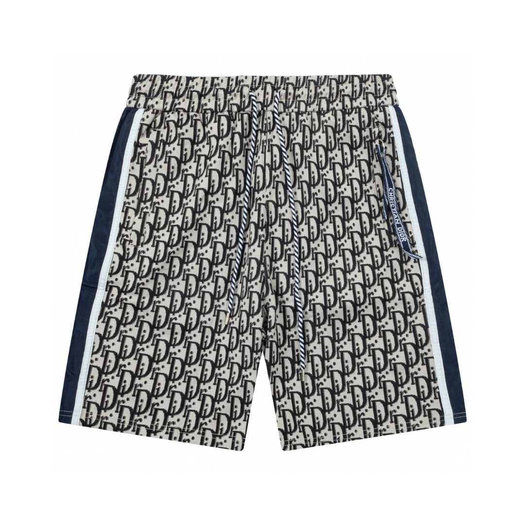 250527 New full-flowered side-stitched webbing shorts