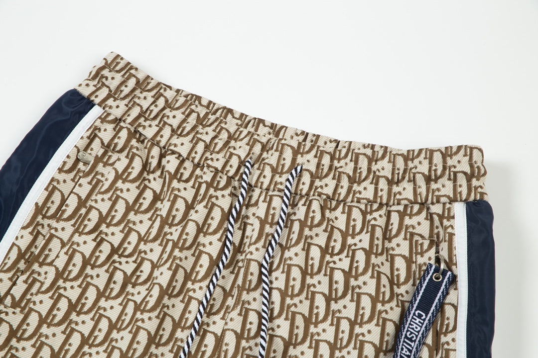 250527 New full-flowered side-stitched webbing shorts