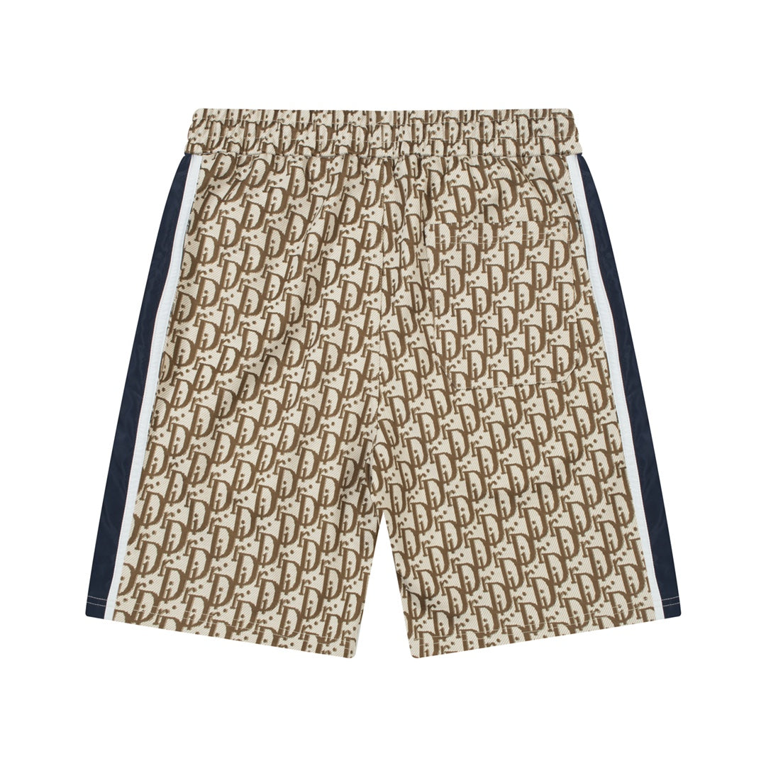 250527 New full-flowered side-stitched webbing shorts
