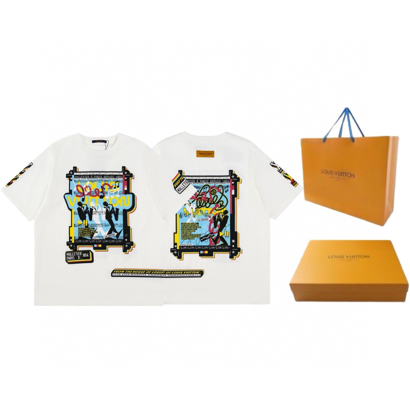 250604 New front and back musician direct print graffiti T-shirt
