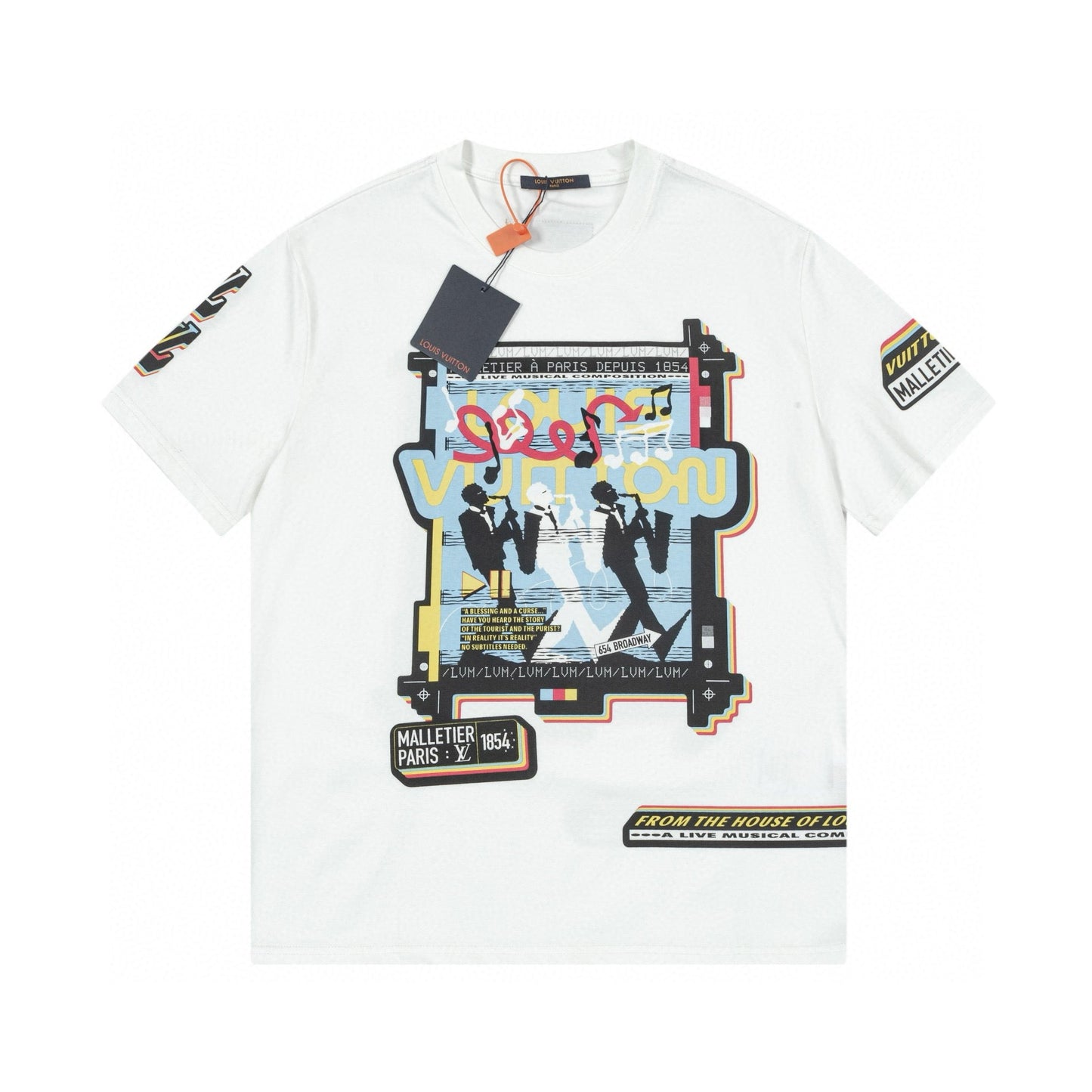 250604 New front and back musician direct print graffiti T-shirt