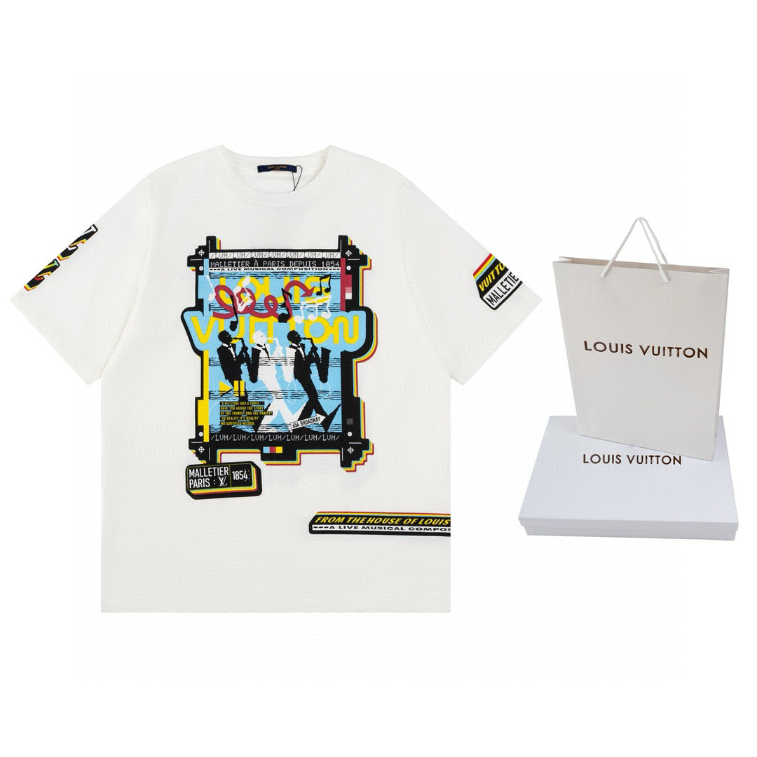 250604 New front and back musician direct print graffiti T-shirt