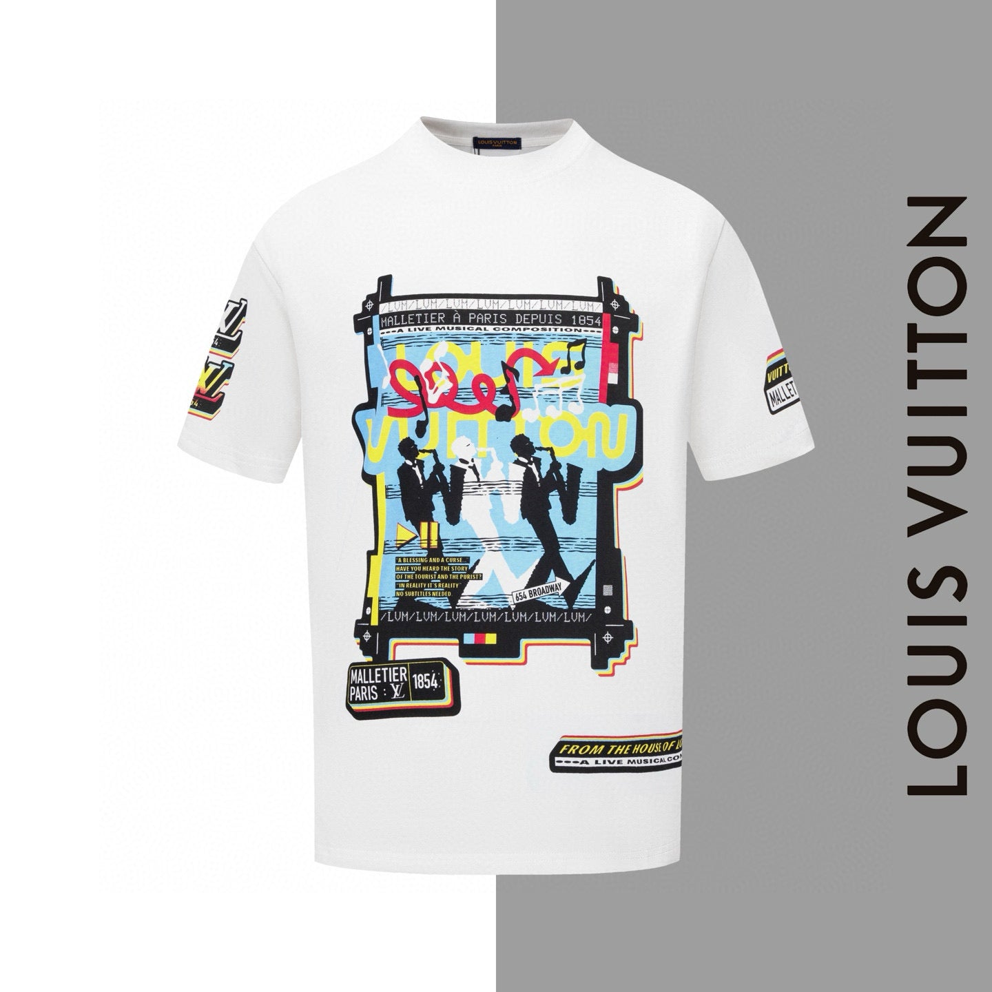 250604 New front and back musician direct print graffiti T-shirt