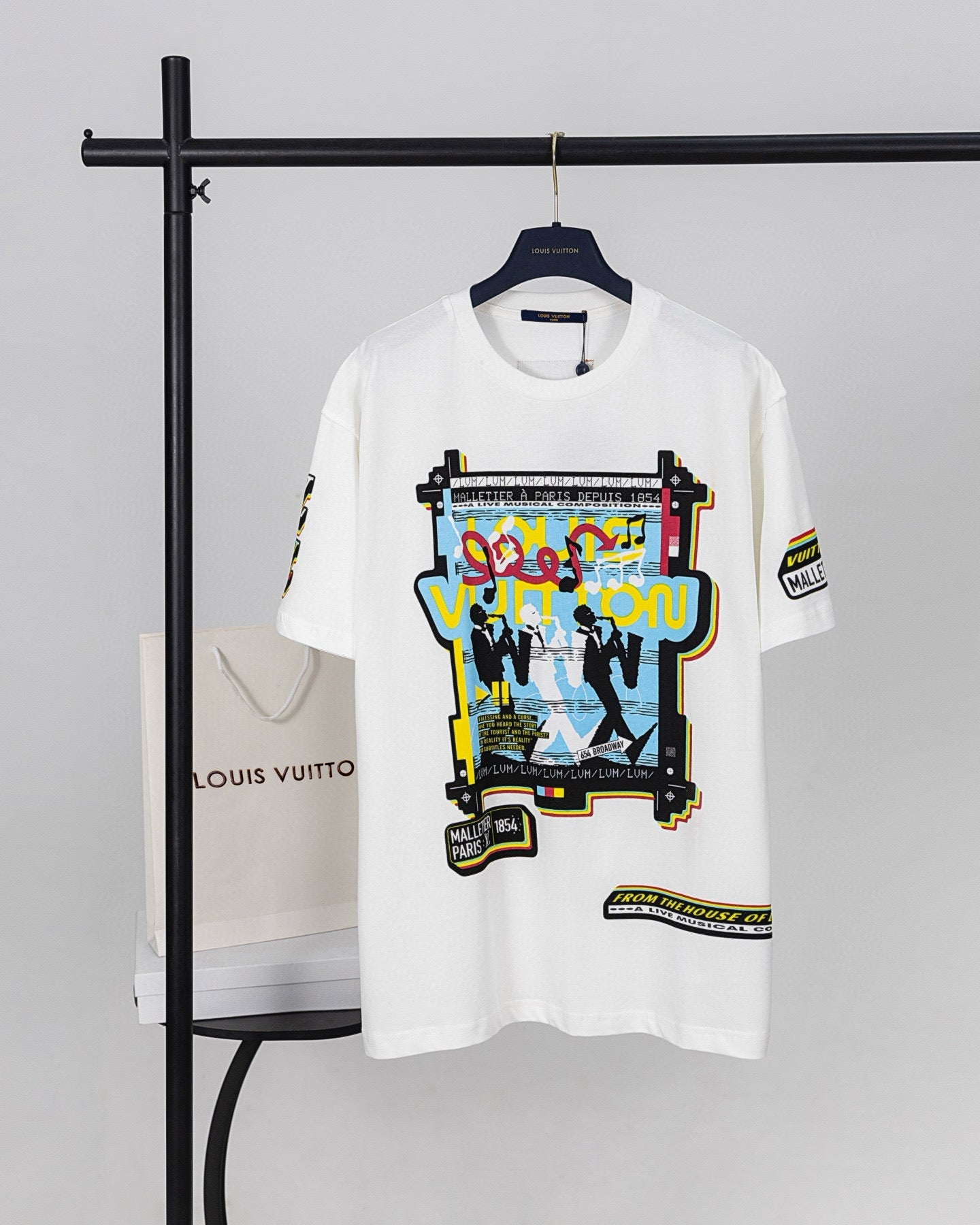 250604 New front and back musician direct print graffiti T-shirt