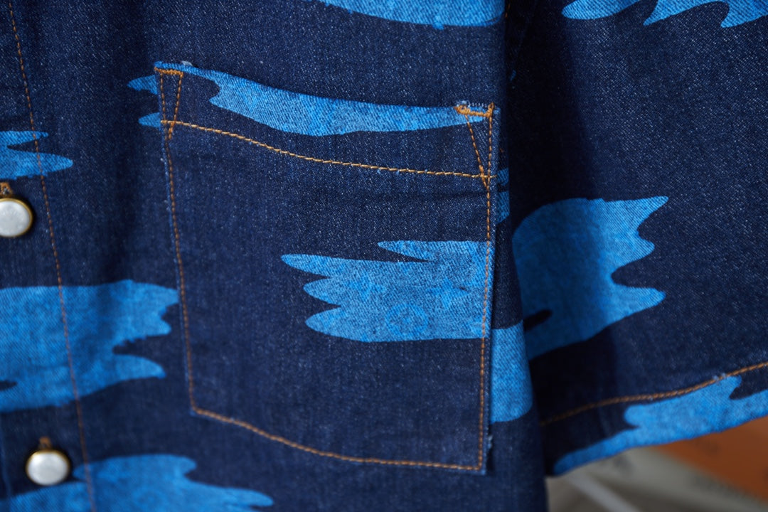 250604 New high-quality skateboard denim shirts