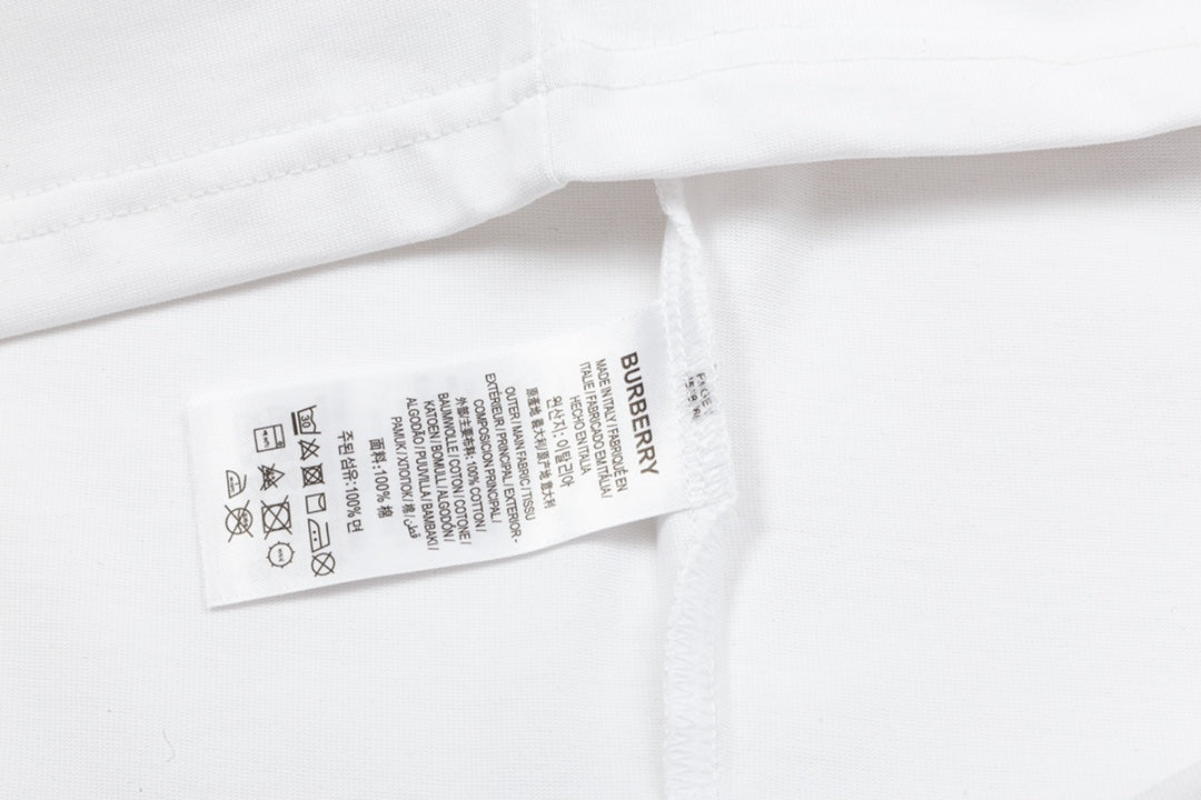 250604 New high-quality spliced collar warhorse T-shirt