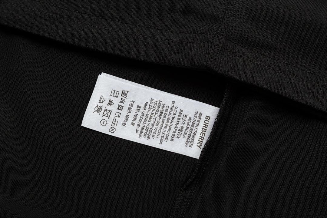 250604 New high-quality spliced collar warhorse T-shirt