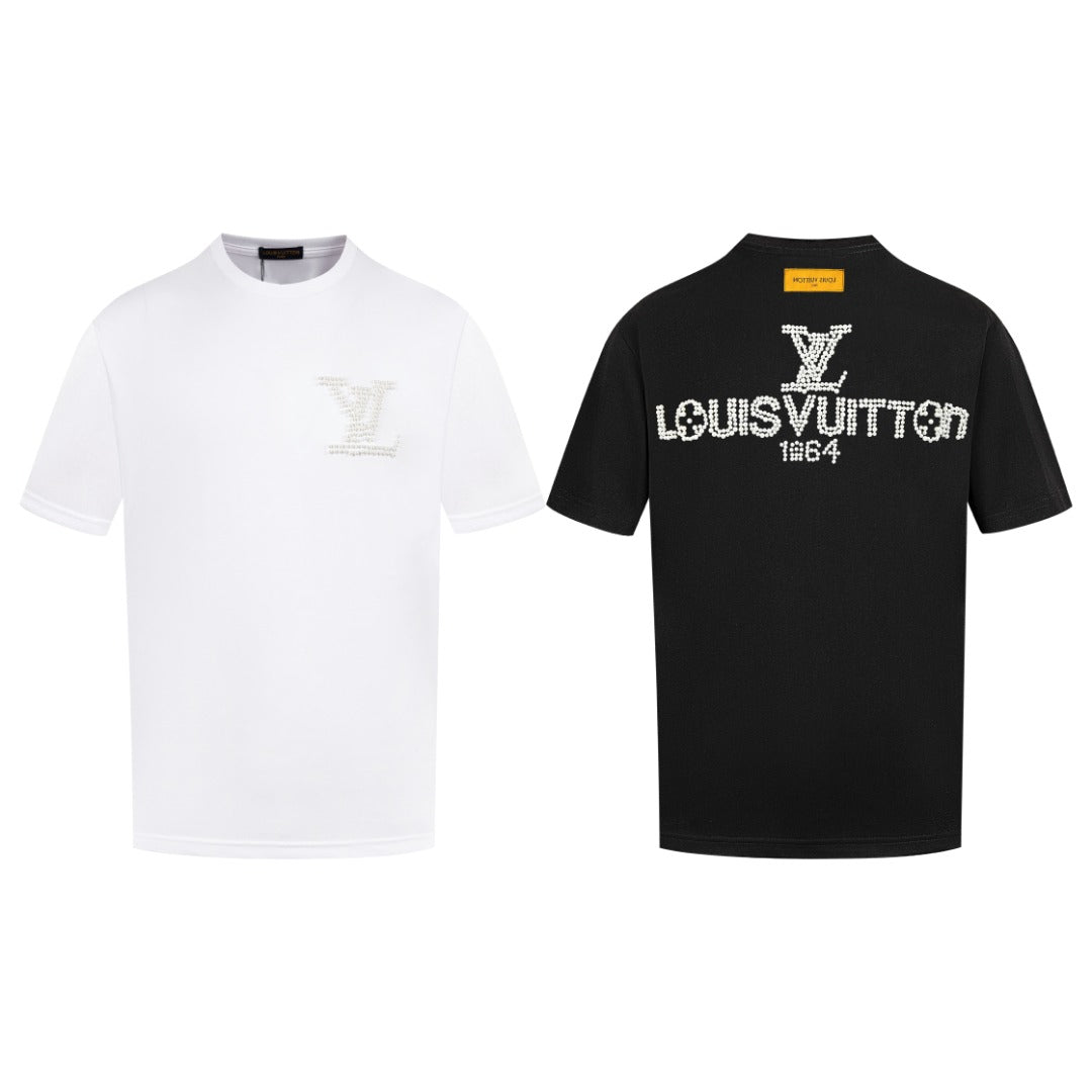250604 New heavy-duty large-area pearl T-shirt