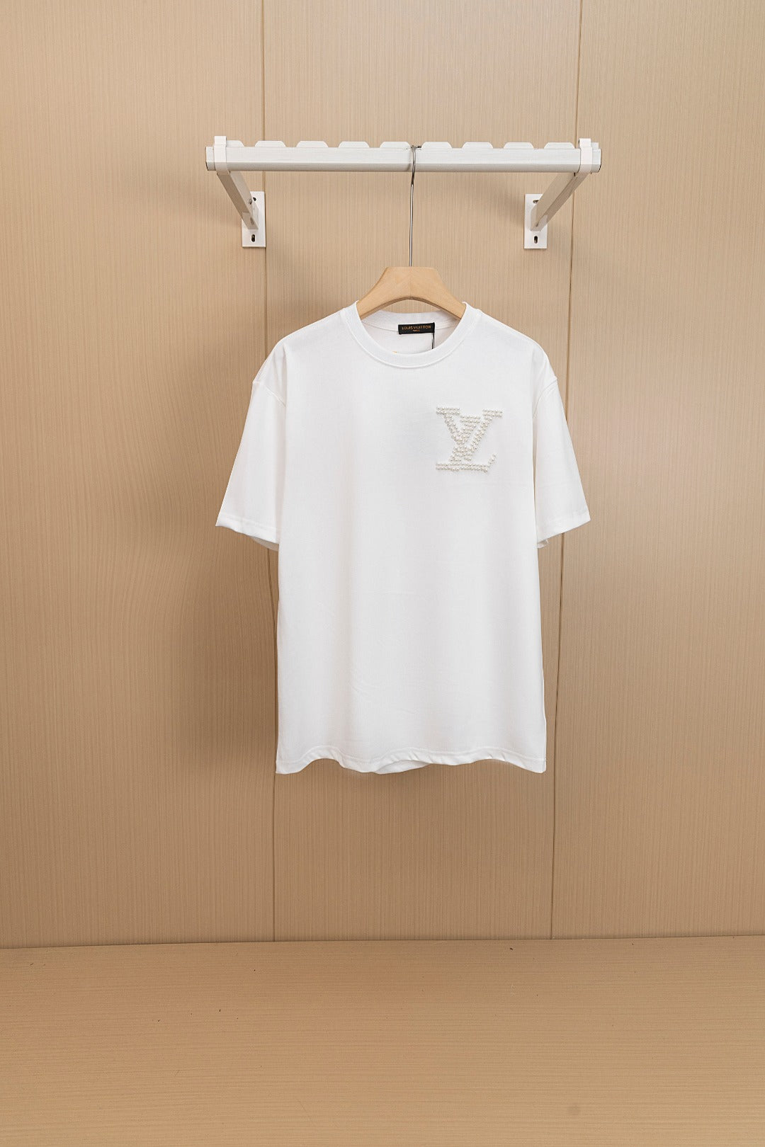 250604 New heavy-duty large-area pearl T-shirt