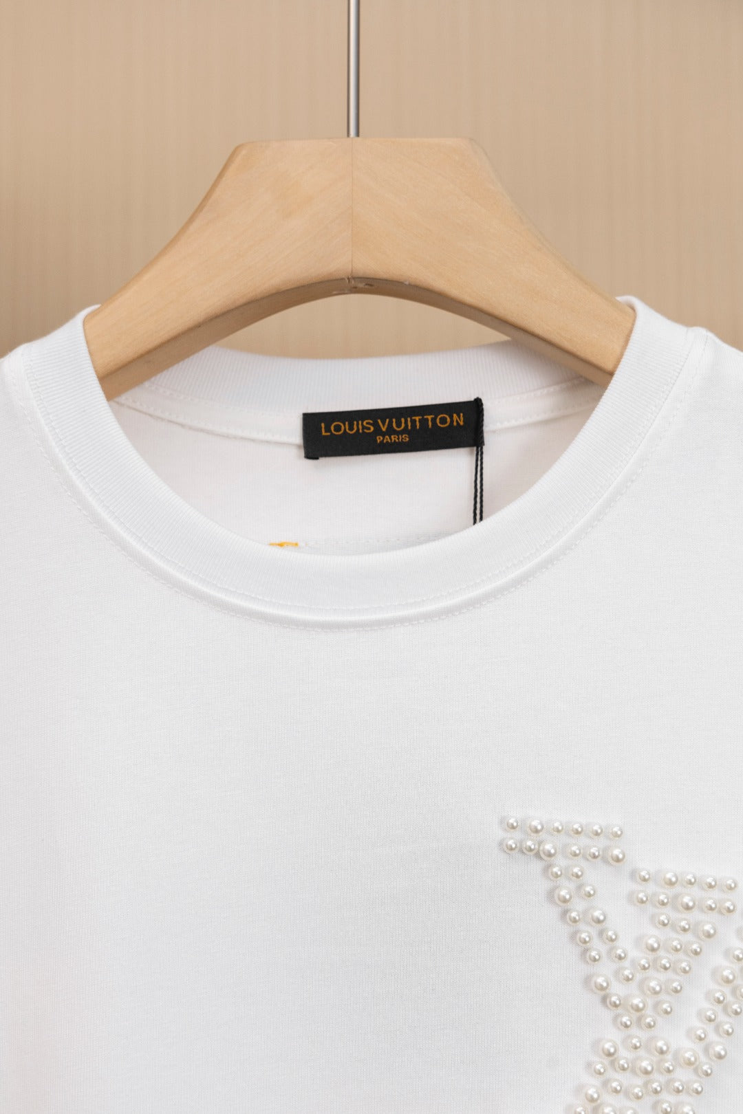 250604 New heavy-duty large-area pearl T-shirt