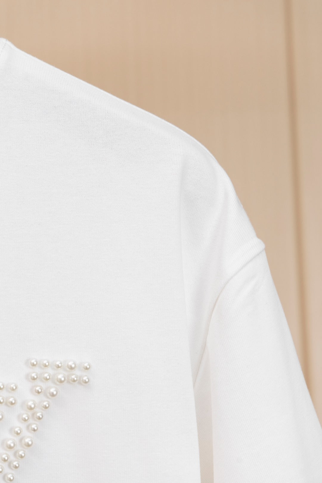 250604 New heavy-duty large-area pearl T-shirt