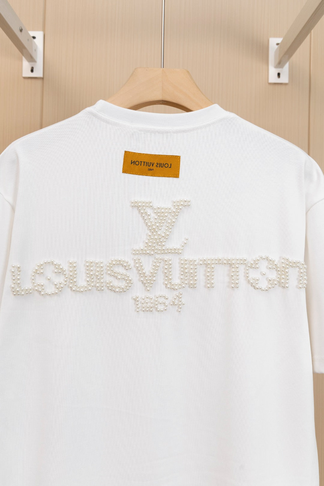 250604 New heavy-duty large-area pearl T-shirt
