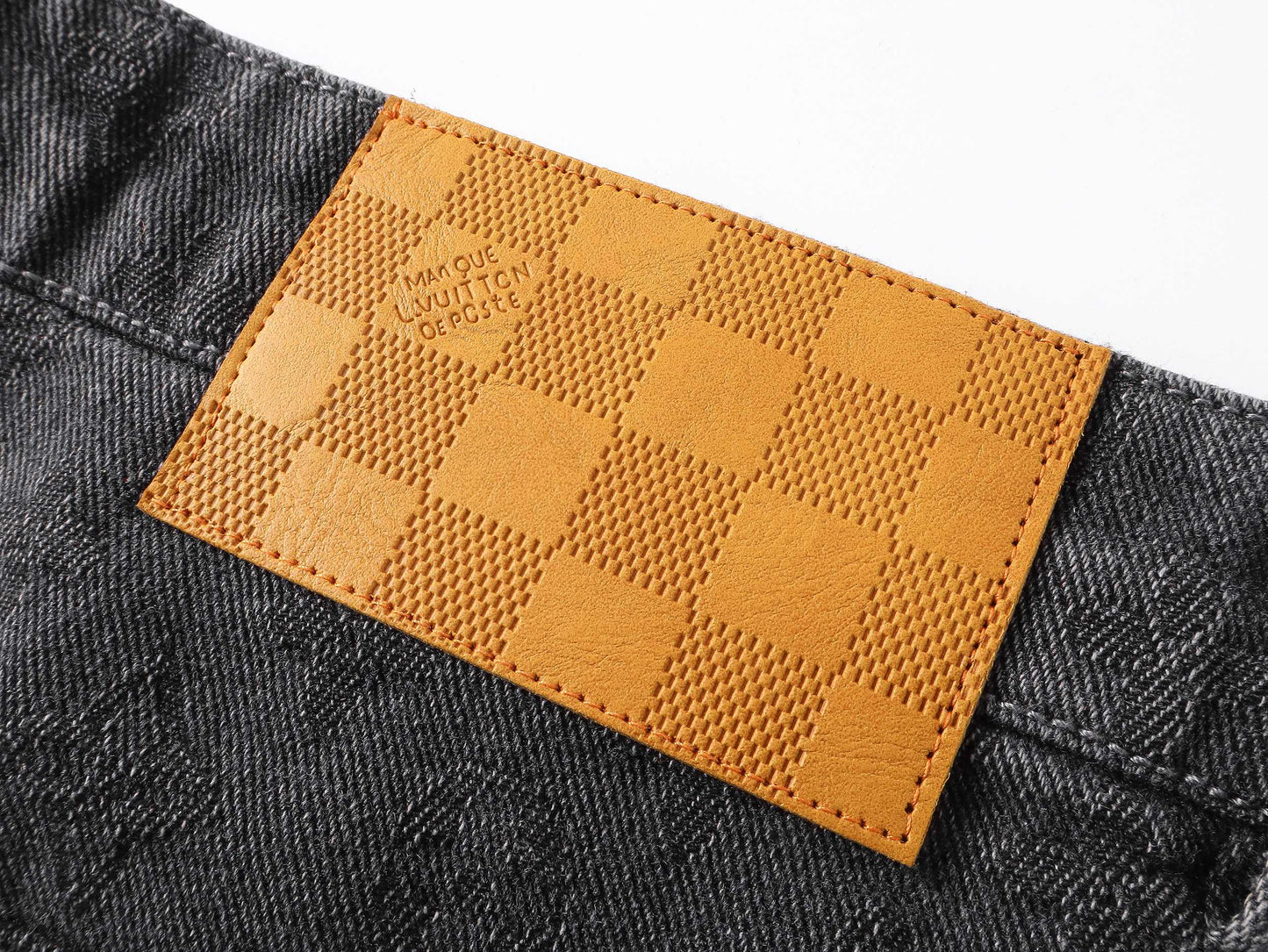 250604 New dark-patterned full-print jacquard denim shorts