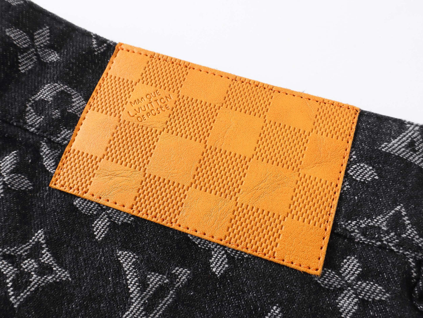 250604 New dark-patterned full-print jacquard denim shorts