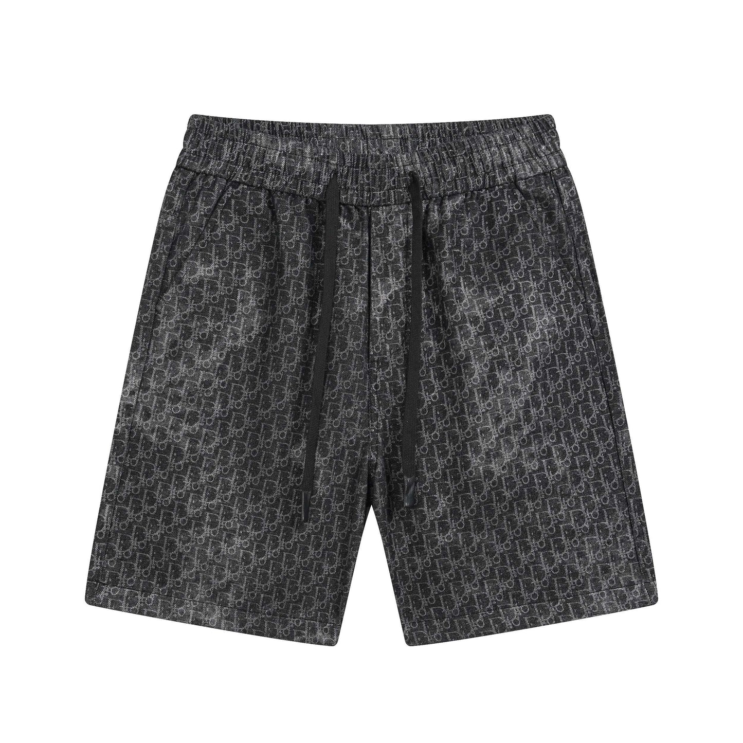250604 New dark-patterned full-print jacquard knitted shorts