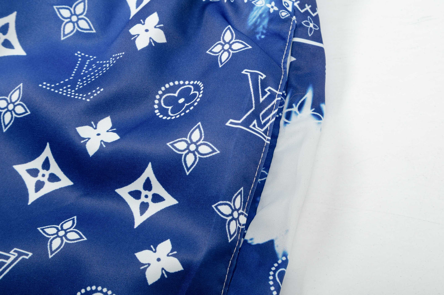 250604 New navy blue full-print quick-drying shorts