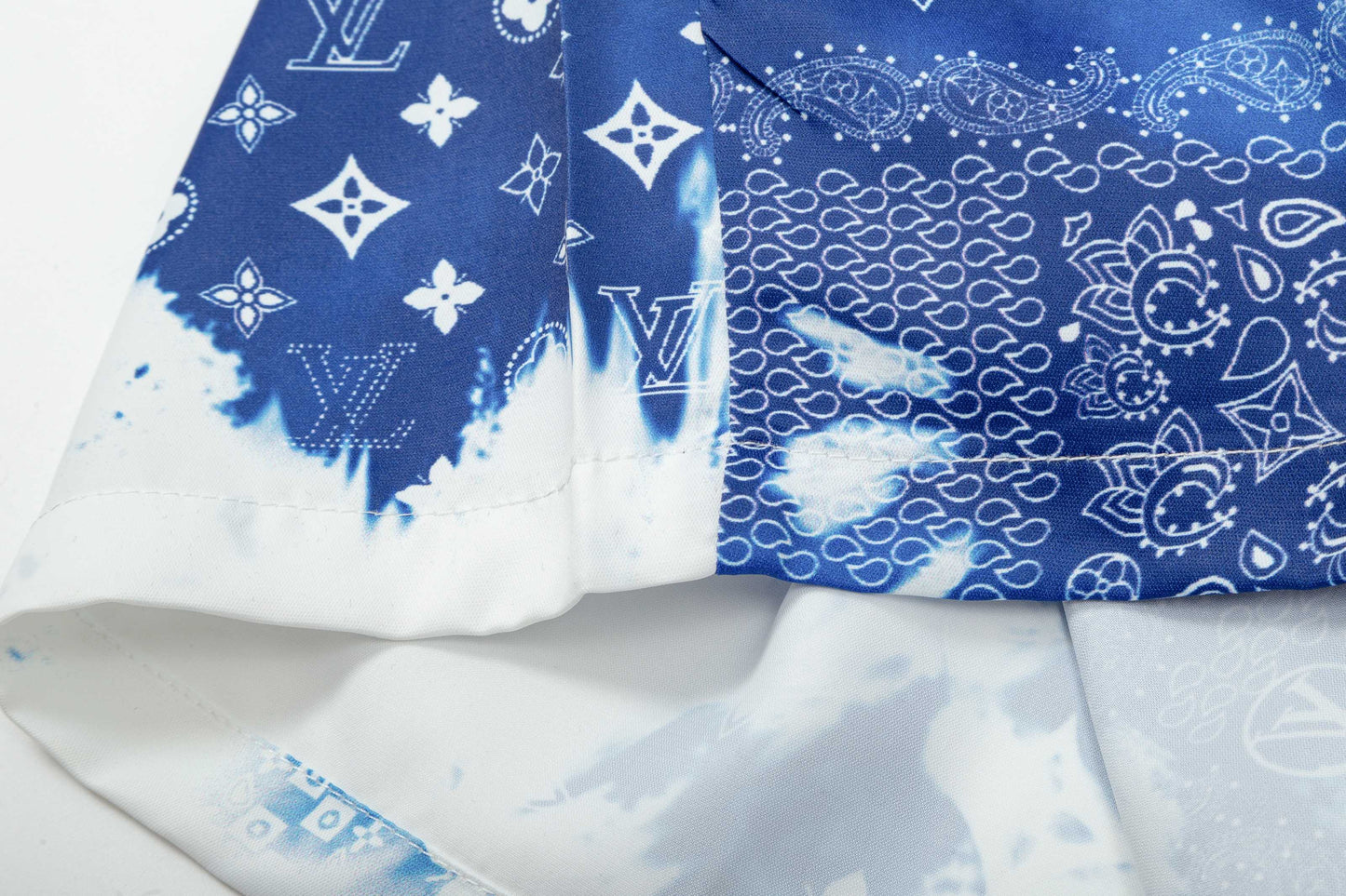 250604 New navy blue full-print quick-drying shorts