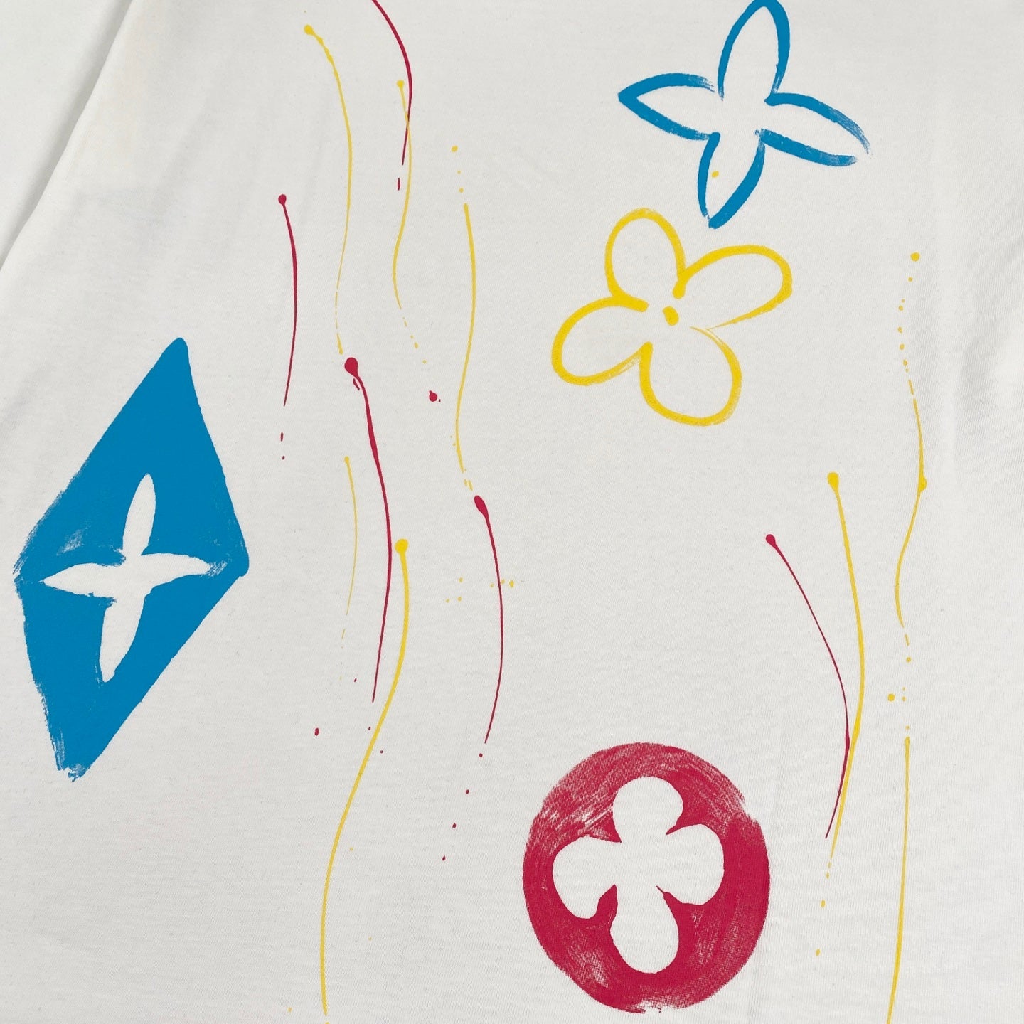 250604 New dopamine color graffiti print T-shirt