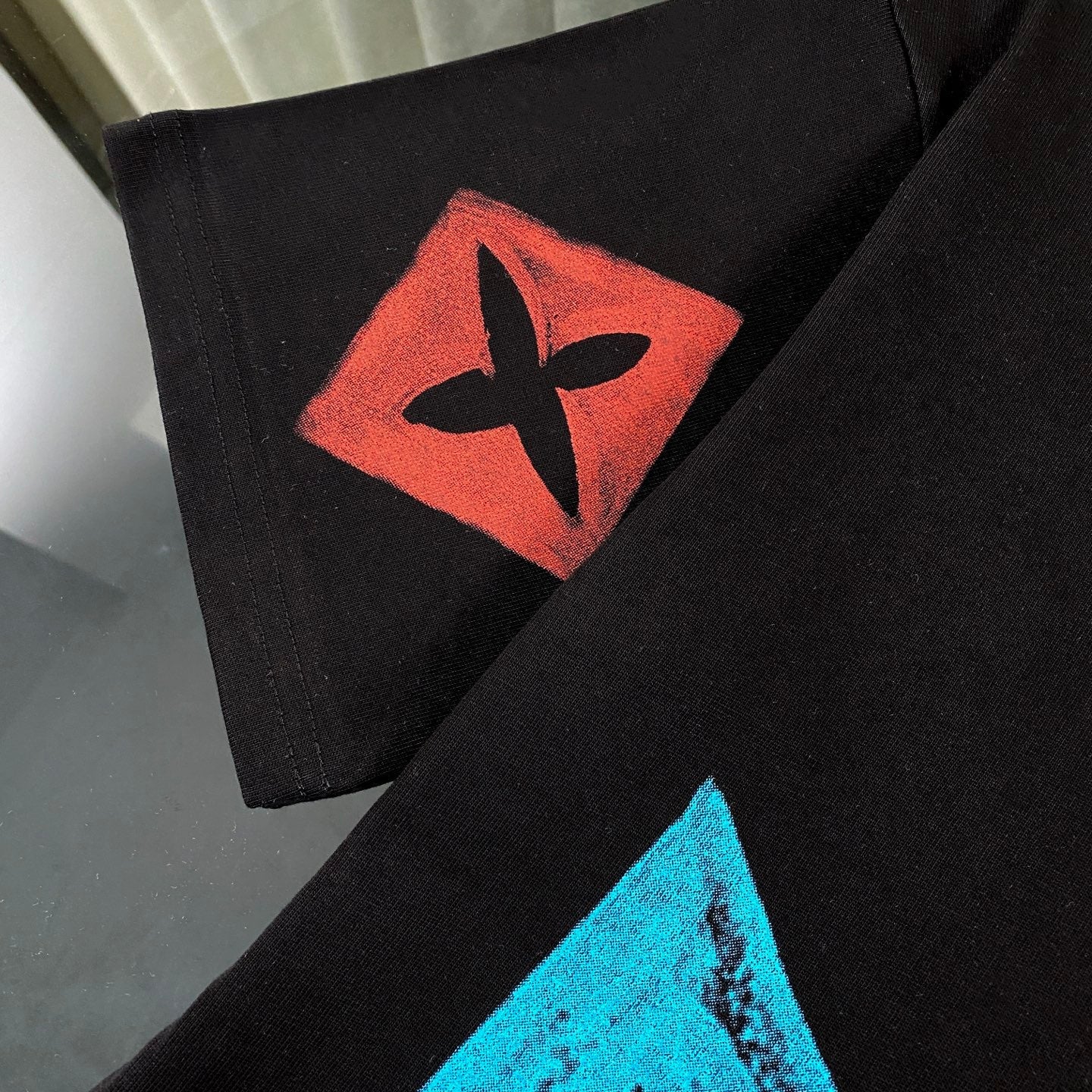 250604 New dopamine color graffiti print T-shirt