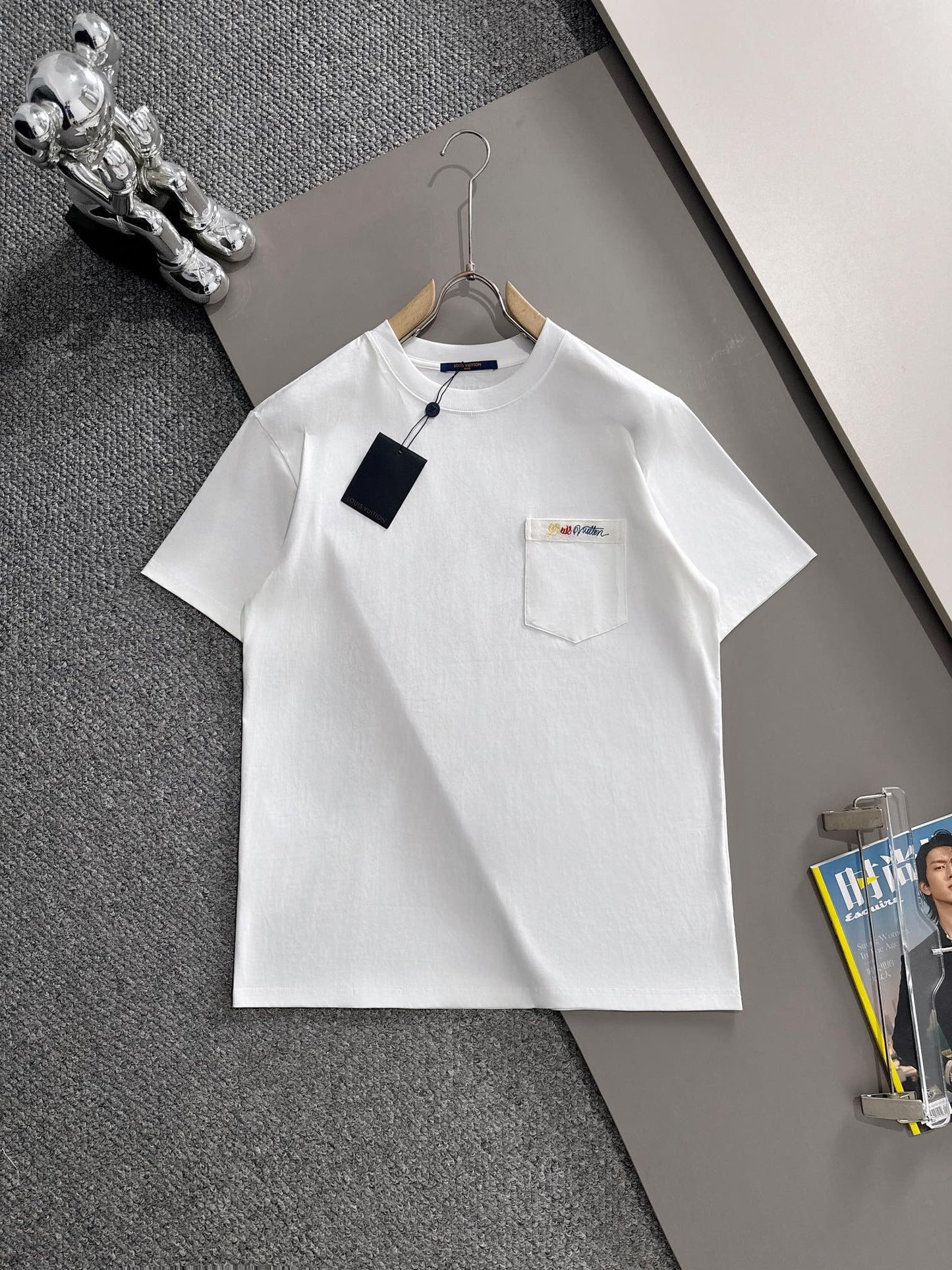 250614 New high-quality embroidered patchwork T-shirt