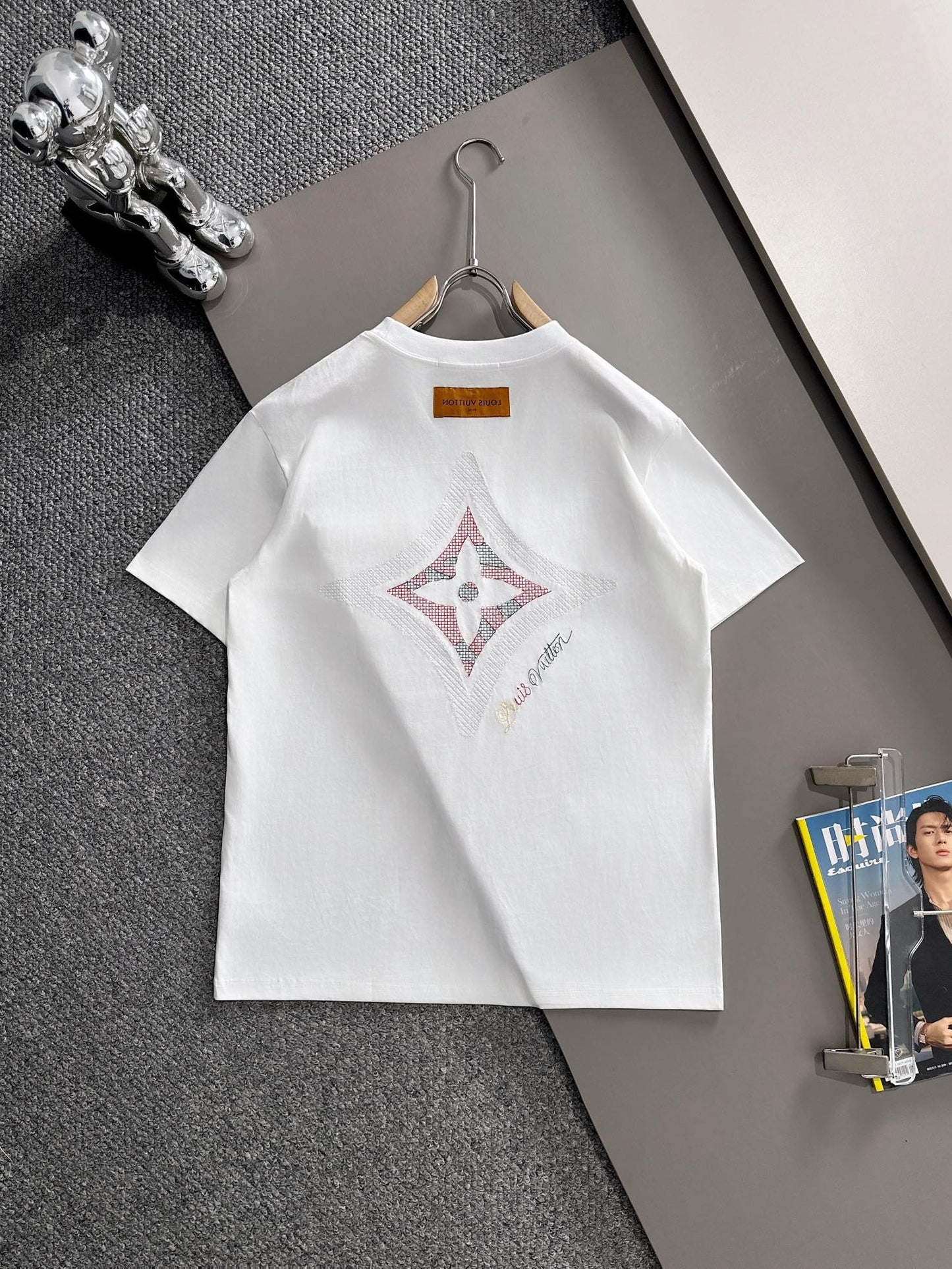 250614 New high-quality embroidered patchwork T-shirt