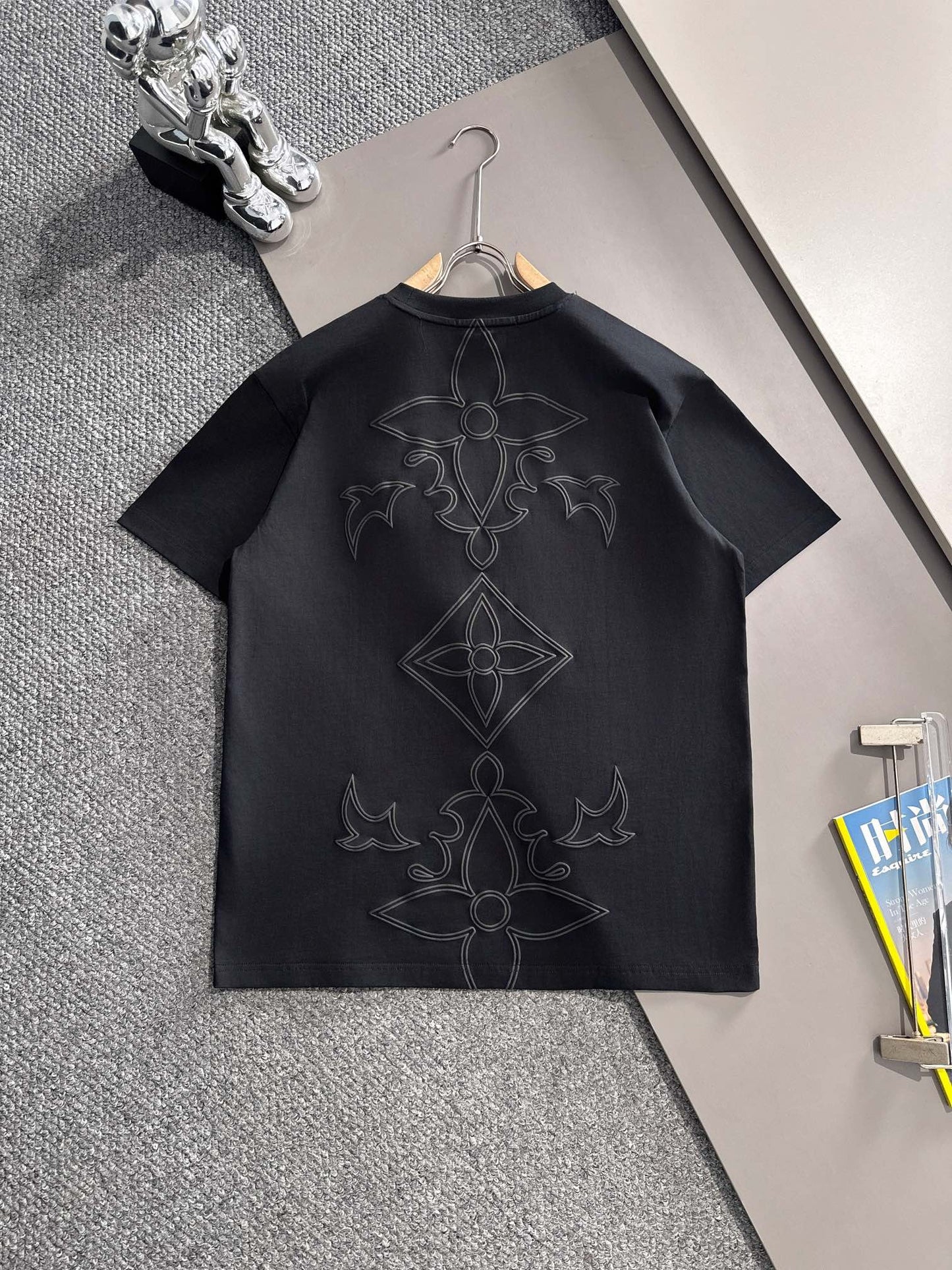 250614 New high-quality embroidered patchwork T-shirt