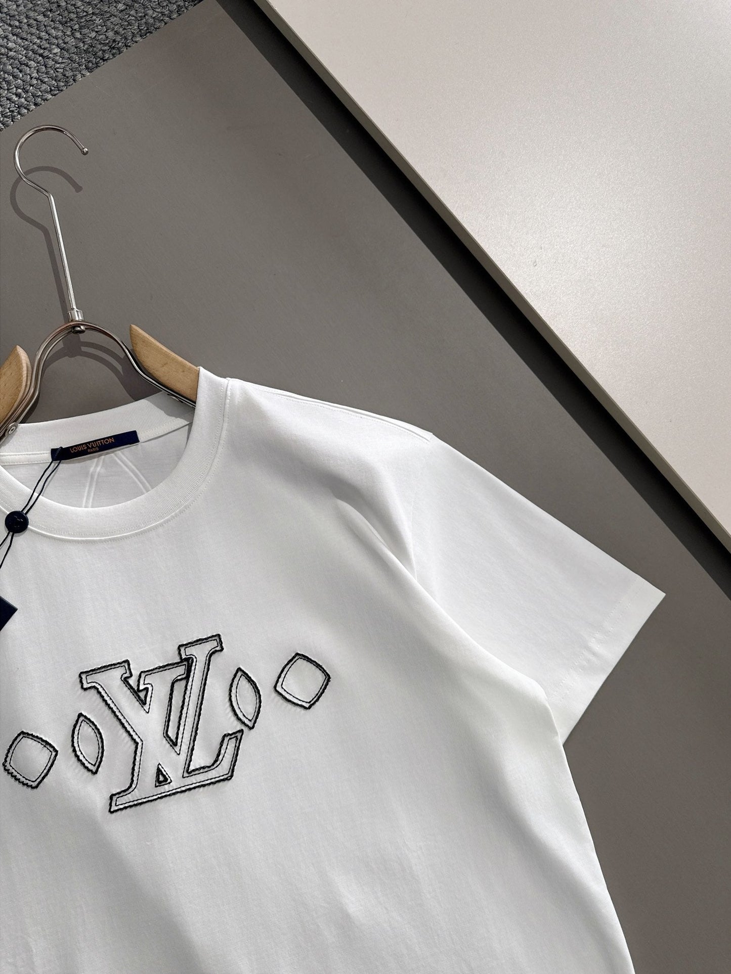 250614 New high-quality embroidered patchwork T-shirt