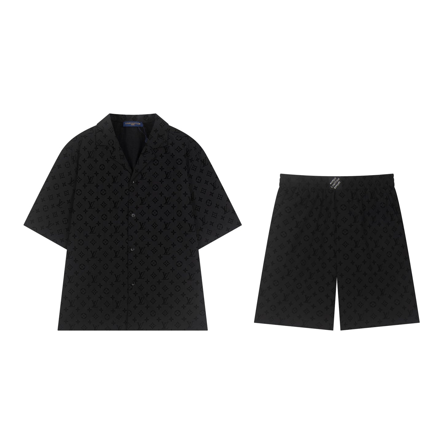 250614 New high-quality flocking patterned shirt