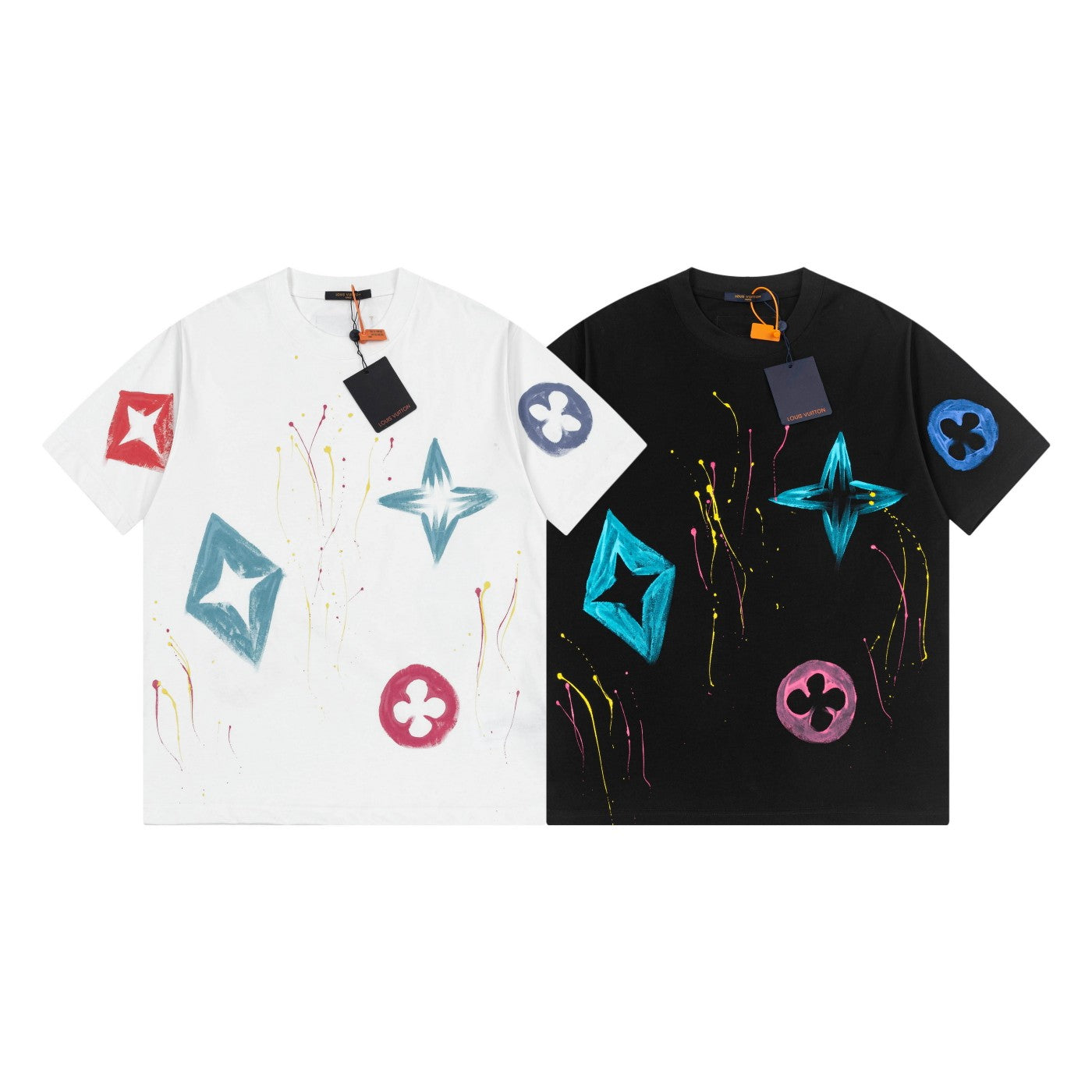 250617 New color hand-painted graffiti T-shirt