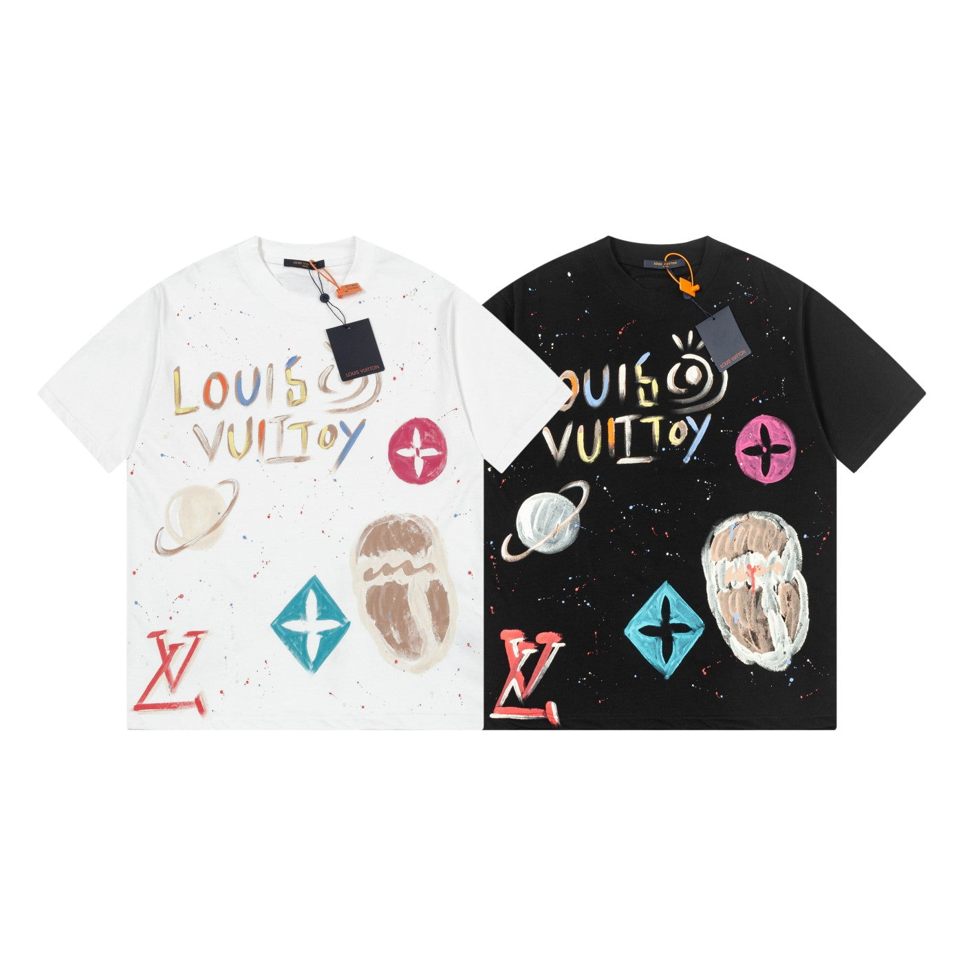 250617 New color hand-painted graffiti T-shirt