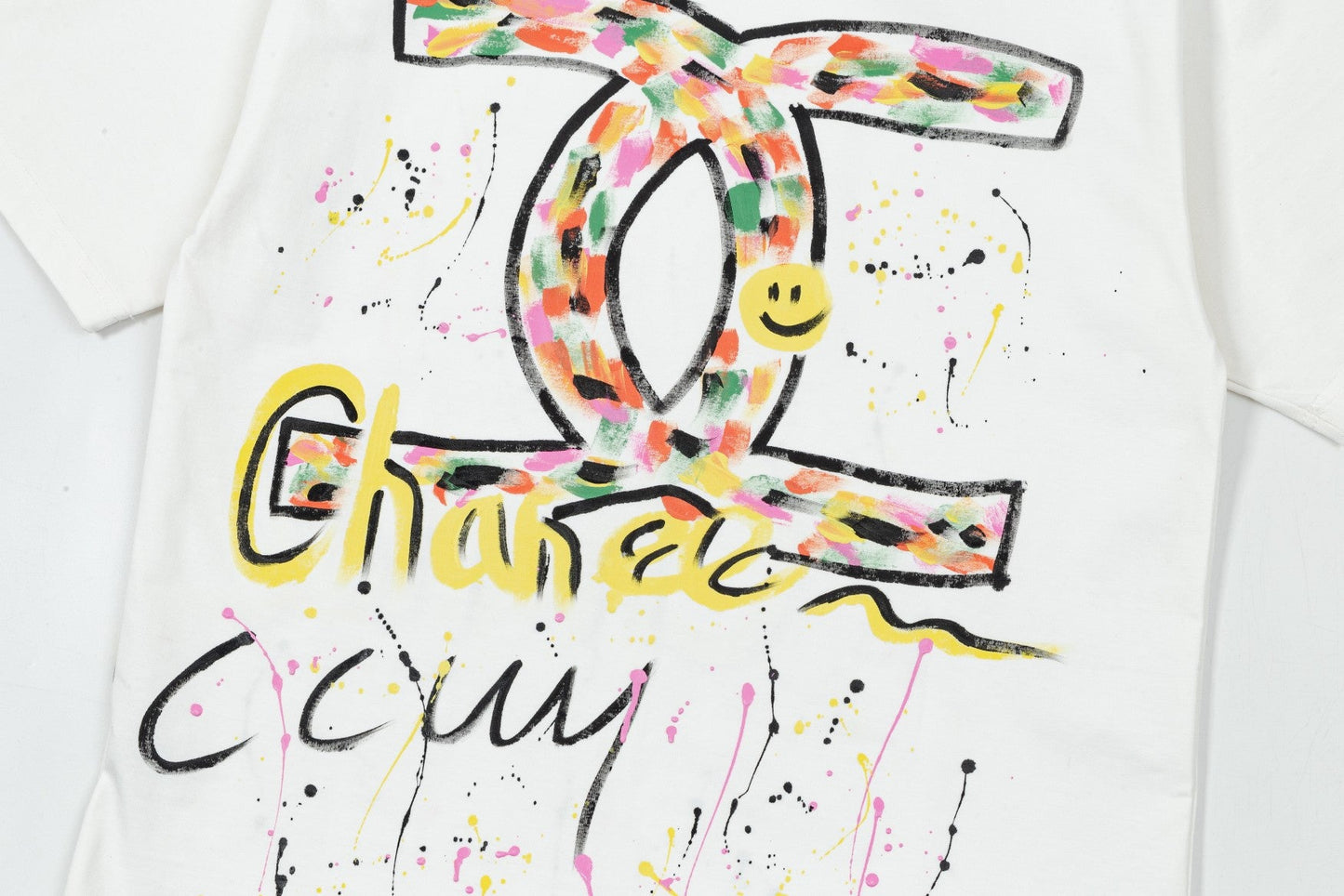 250617 New color hand-painted graffiti T-shirt