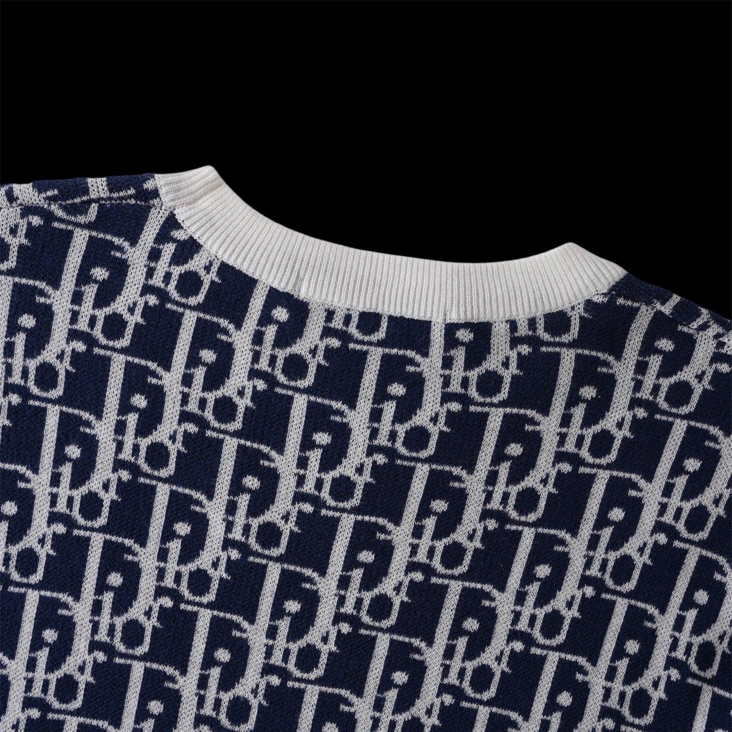 250617 New high-quality jacquard round-neck casual sweater T-shirt