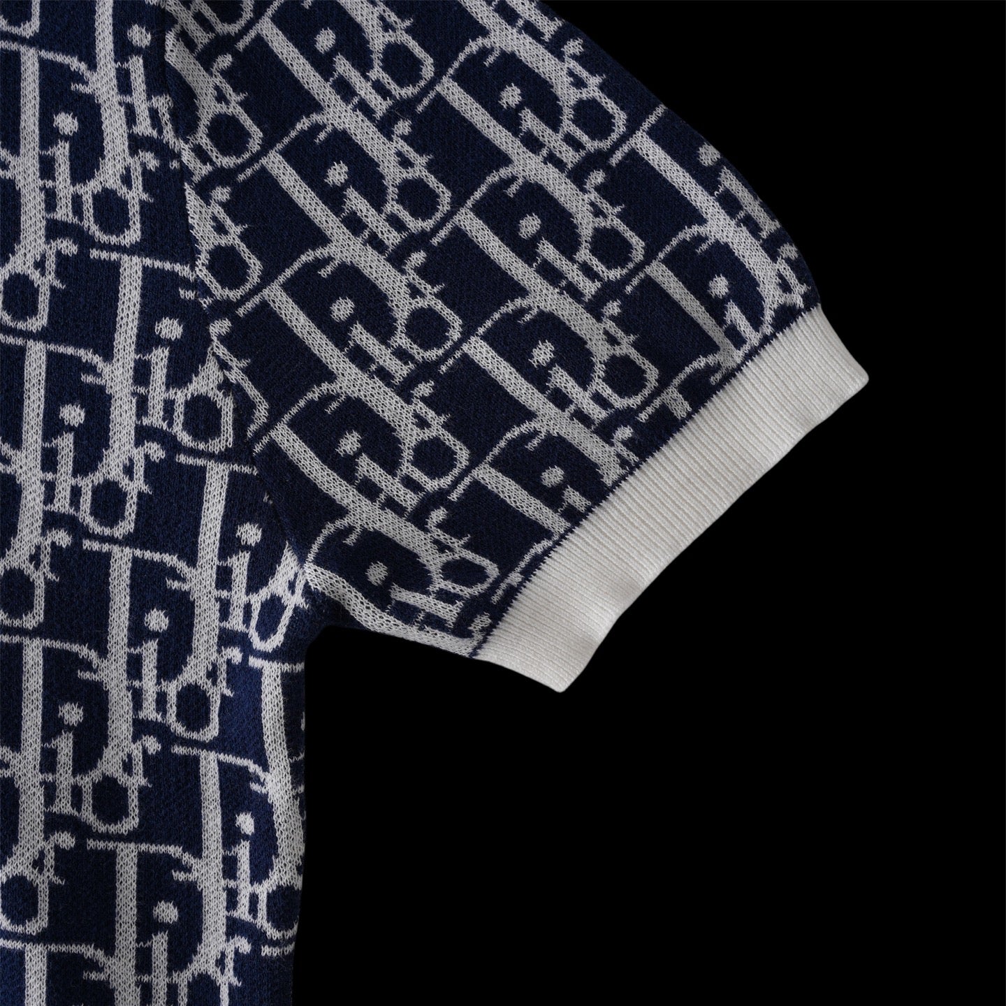 250617 New high-quality jacquard round-neck casual sweater T-shirt