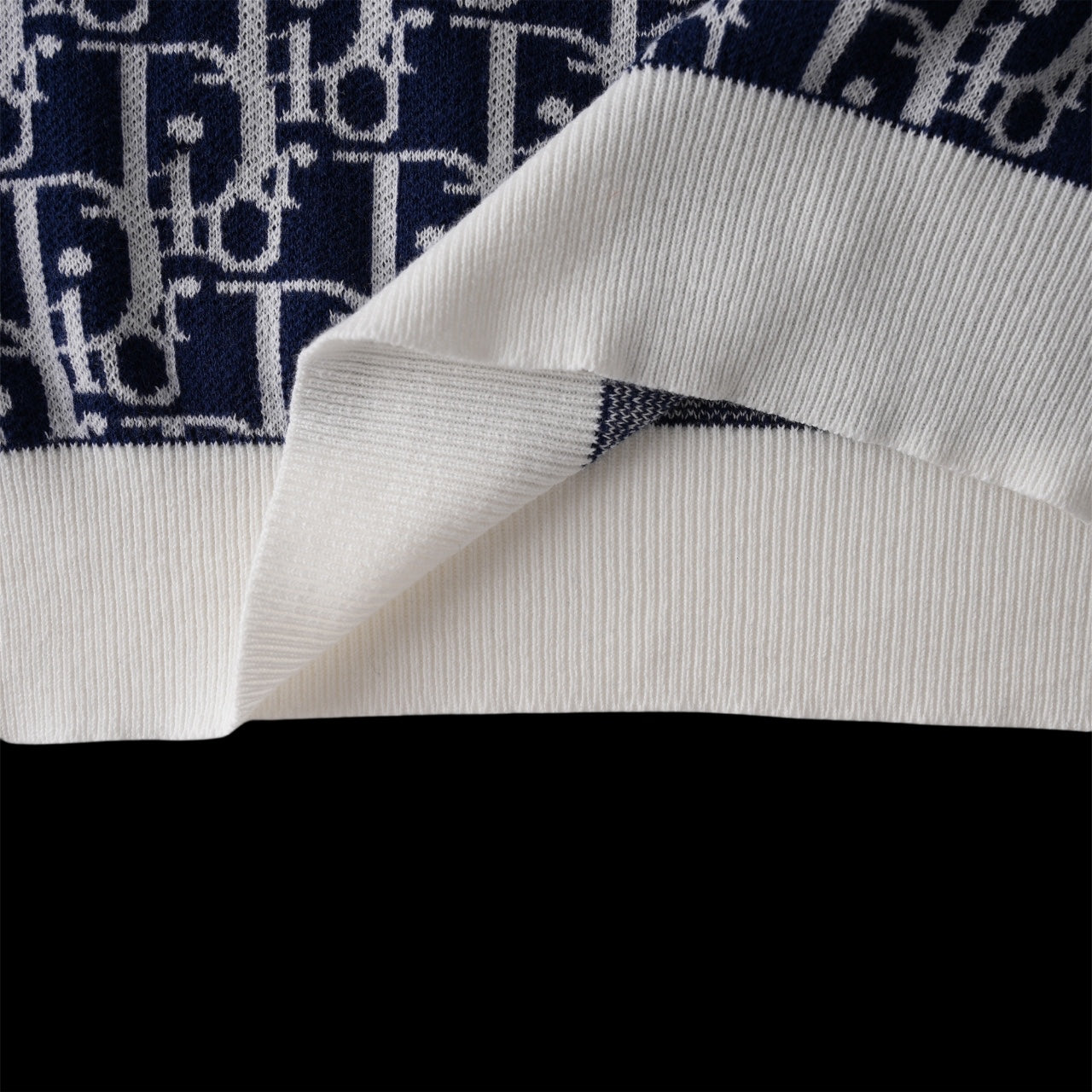 250617 New high-quality jacquard round-neck casual sweater T-shirt