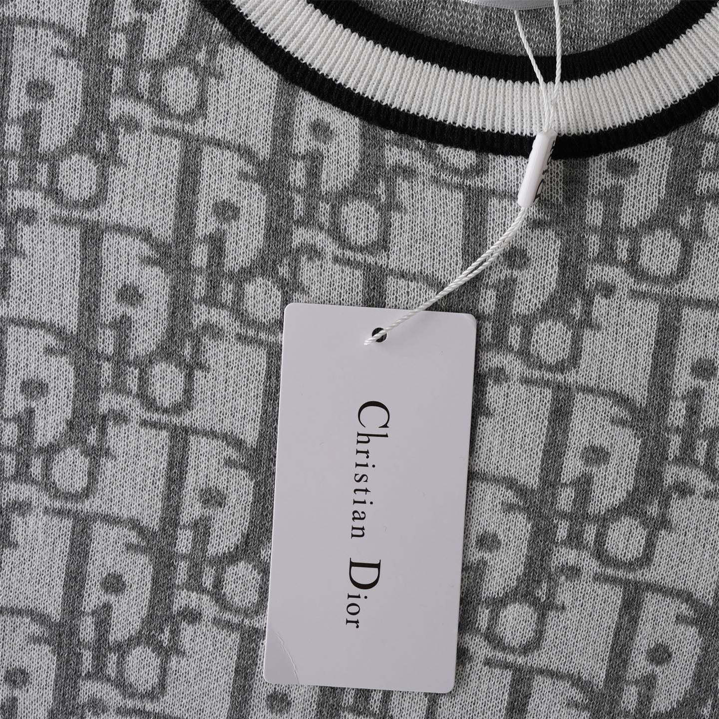 250617 New high-quality jacquard round-neck casual sweater T-shirt