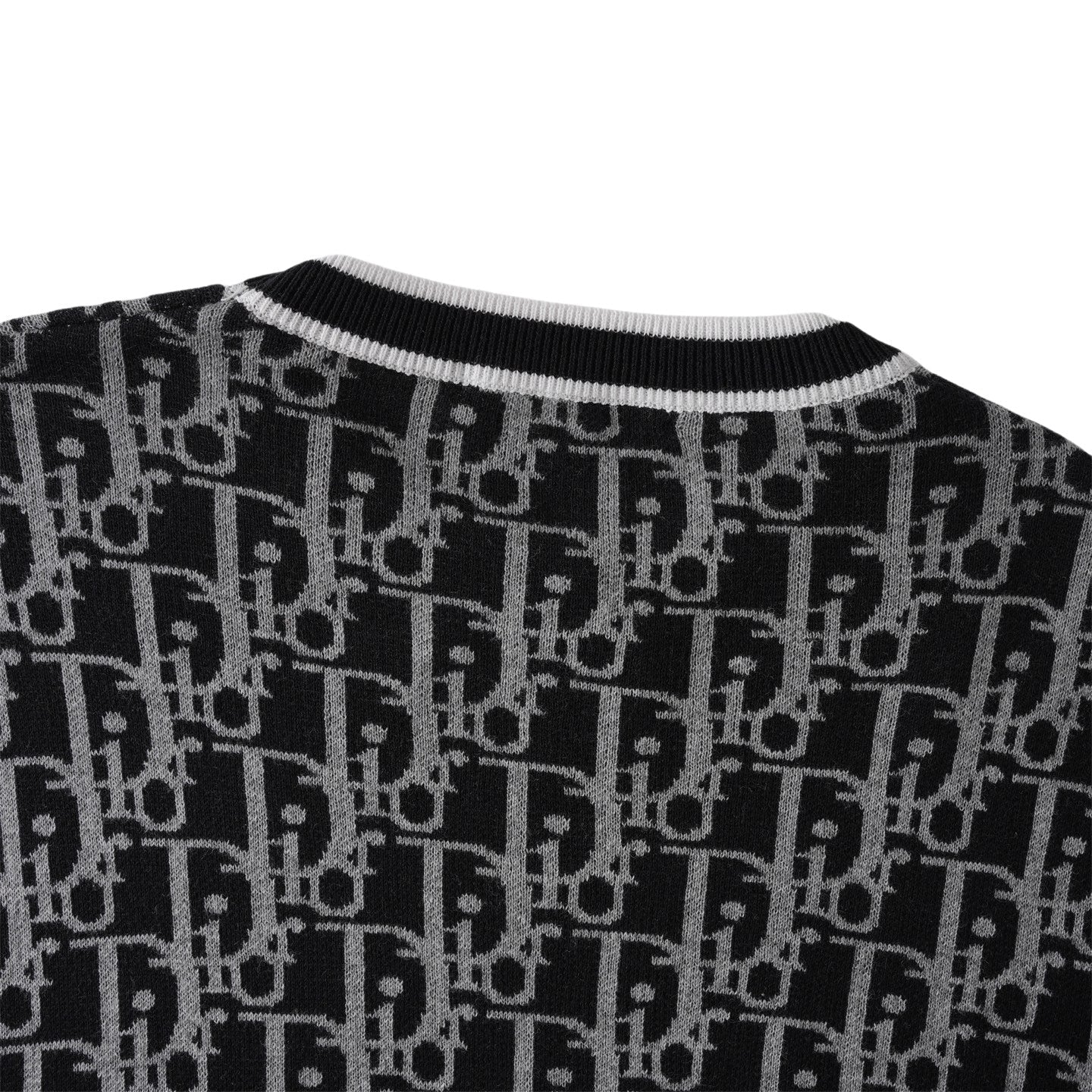 250617 New high-quality jacquard round-neck casual sweater T-shirt