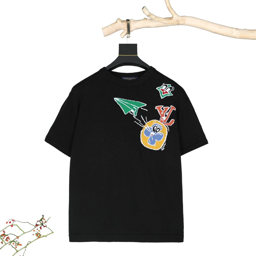 250617 New high-quality paper airplane print T-shirt