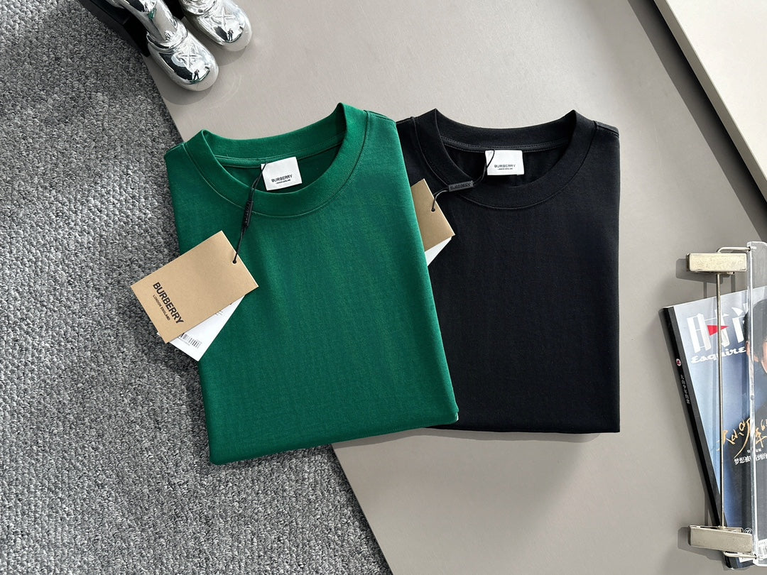 250617 New high-quality black and white color-blocking T-shirt