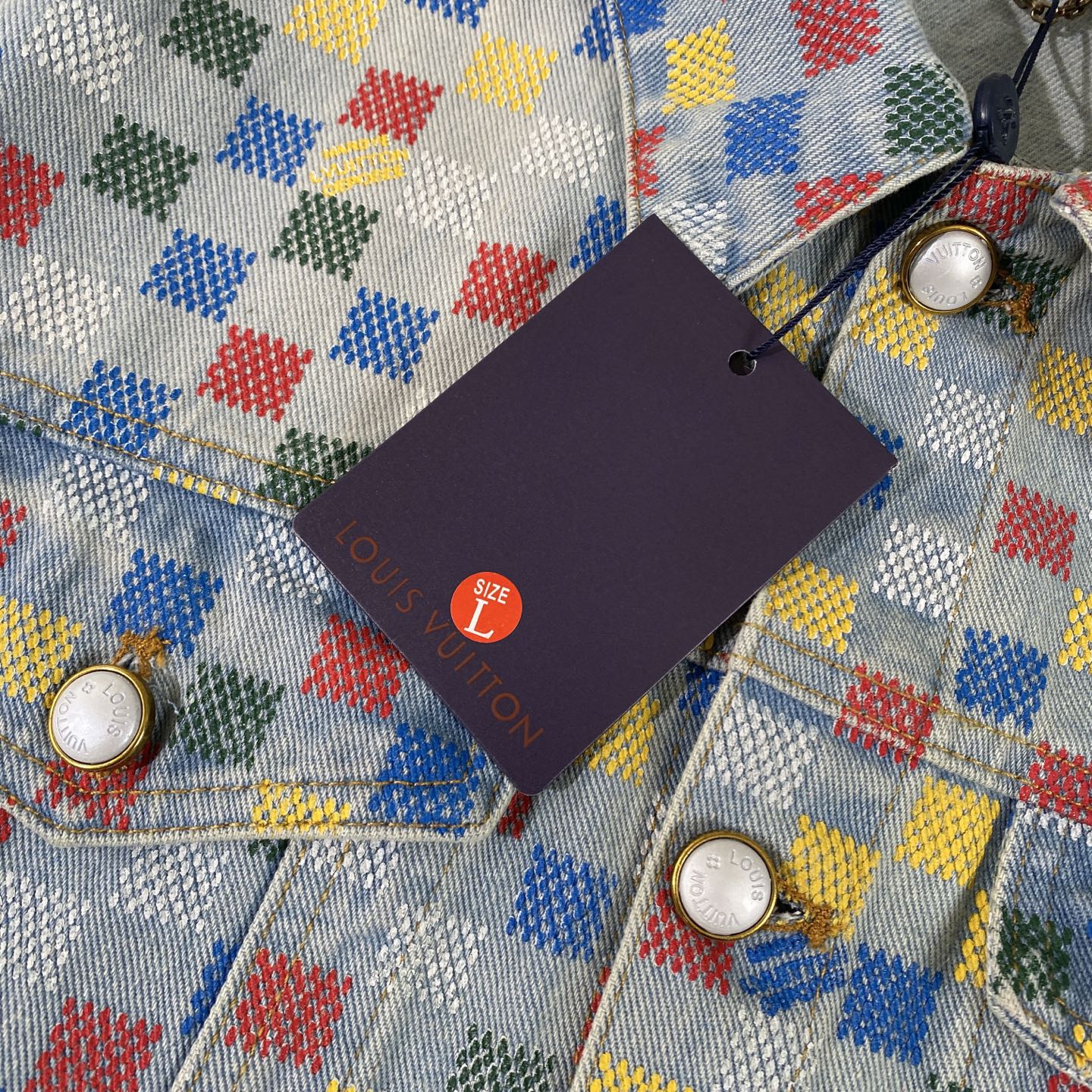 250617 New high-quality dopamine-colored pixel checkered jacket