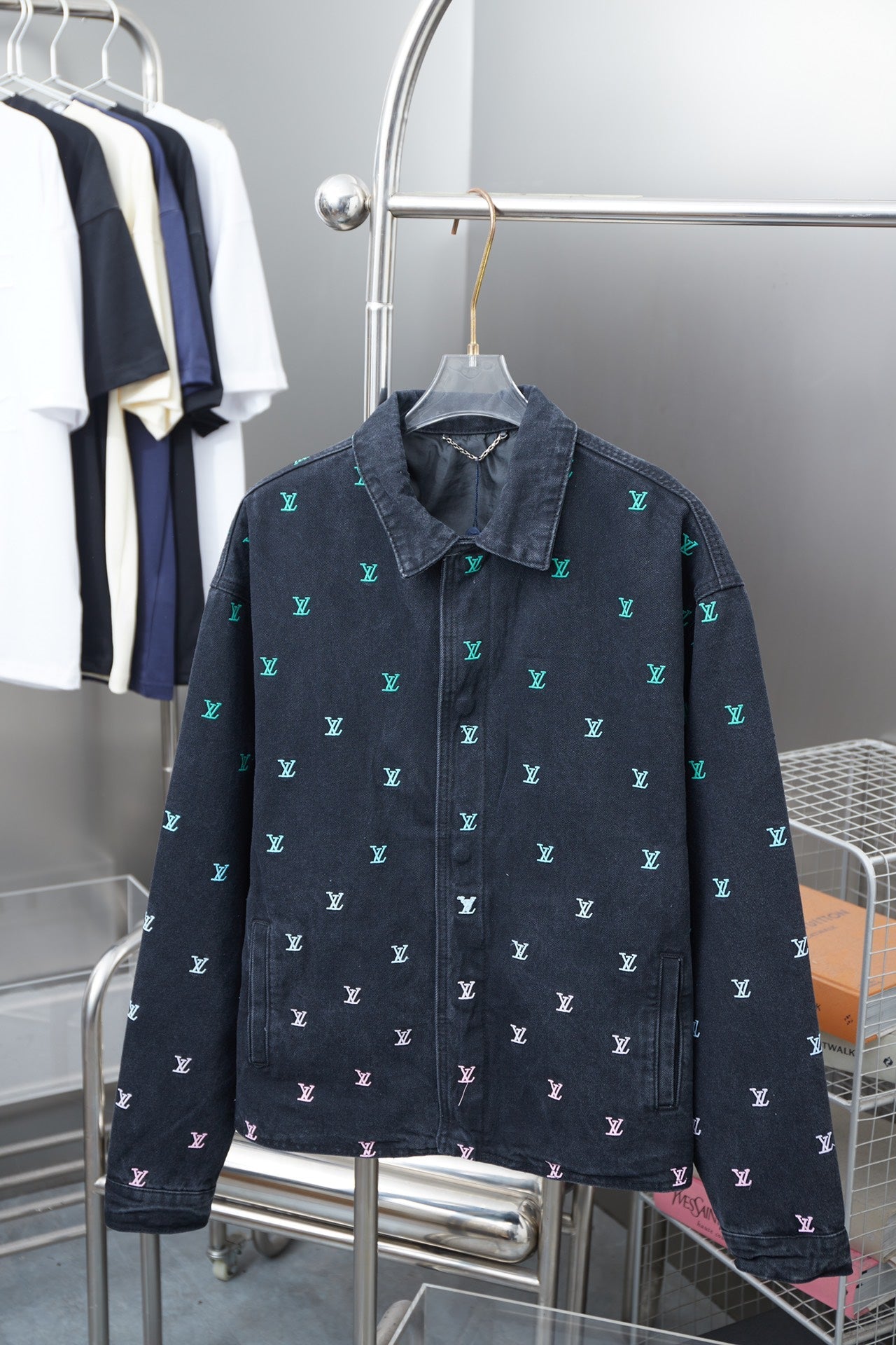 250617 A new high-quality full-print skateboard denim jacket