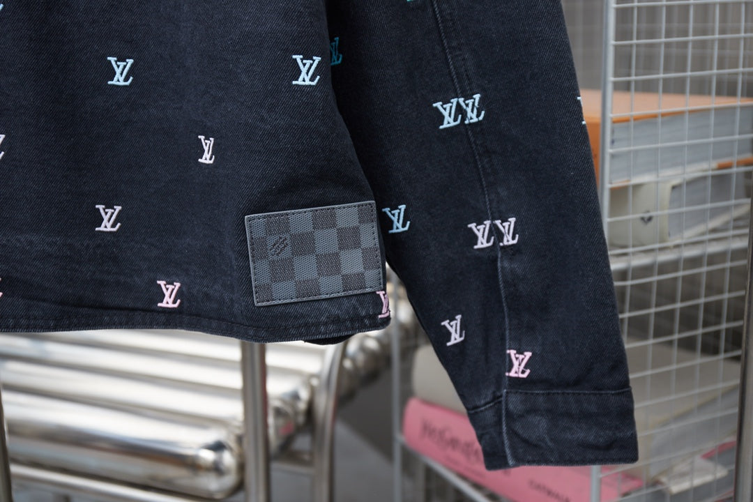 250617 A new high-quality full-print skateboard denim jacket