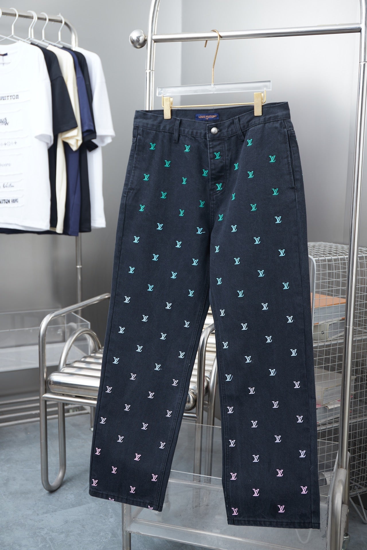 250617 New high-quality full-print skate jeans